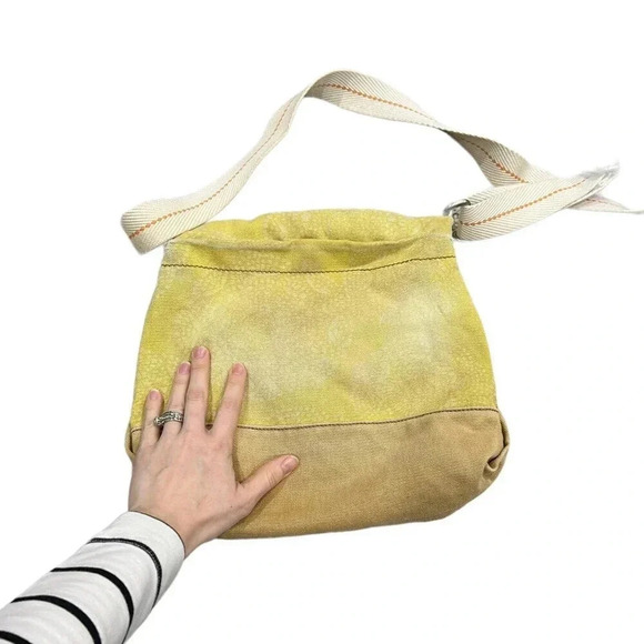 Fossil Yellow Canvas Messenger Bag - Picture 3 of 12